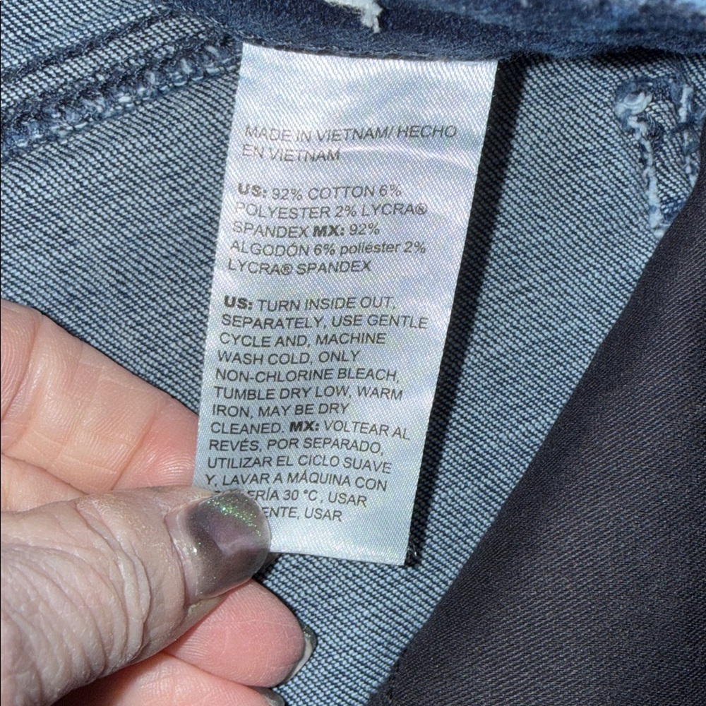 Size 8 = 1 Chico's So Slimming Girlfriend Slim Leg Ankle Dark Blue Jeans - Picture 5 of 6